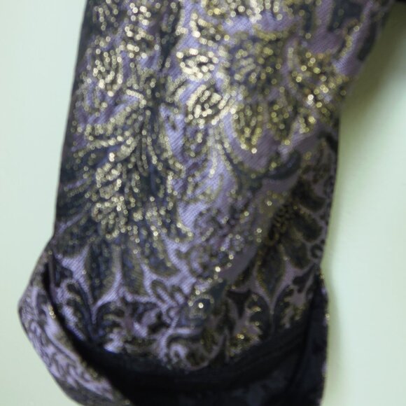 J.R. Nites Woman Purple & Black Metallic Bolero Jacket Whimsy Goth FairyFormal - Picture 5 of 10